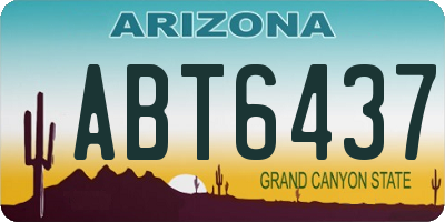 AZ license plate ABT6437
