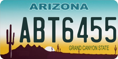 AZ license plate ABT6455