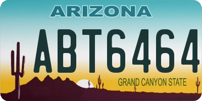 AZ license plate ABT6464