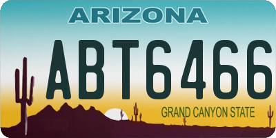 AZ license plate ABT6466