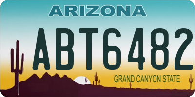 AZ license plate ABT6482