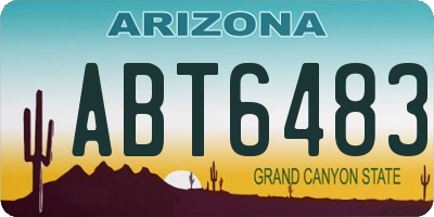 AZ license plate ABT6483