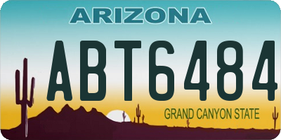 AZ license plate ABT6484