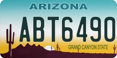 AZ license plate ABT6490