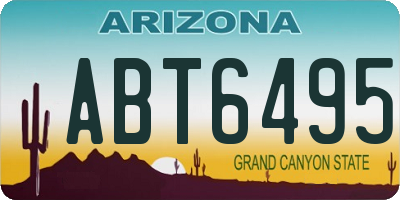 AZ license plate ABT6495