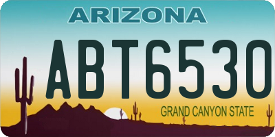 AZ license plate ABT6530