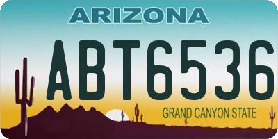 AZ license plate ABT6536