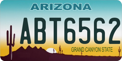 AZ license plate ABT6562
