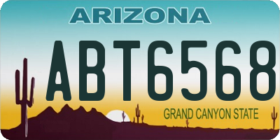 AZ license plate ABT6568
