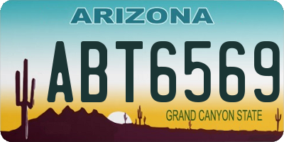 AZ license plate ABT6569