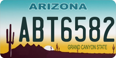 AZ license plate ABT6582