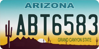 AZ license plate ABT6583