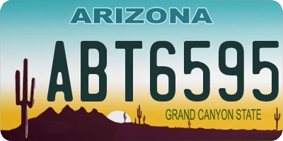 AZ license plate ABT6595