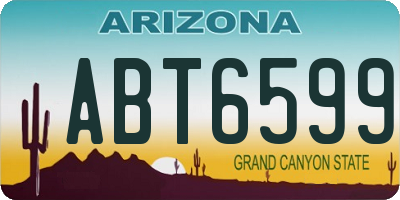 AZ license plate ABT6599