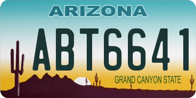 AZ license plate ABT6641