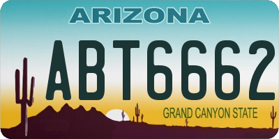 AZ license plate ABT6662