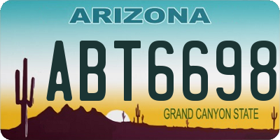 AZ license plate ABT6698