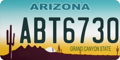 AZ license plate ABT6730