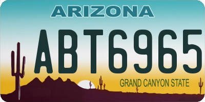 AZ license plate ABT6965