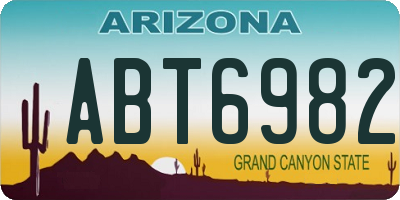 AZ license plate ABT6982
