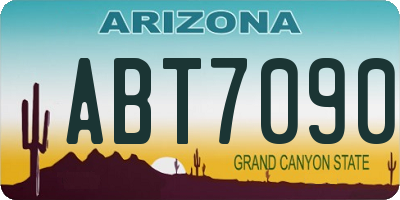AZ license plate ABT7090