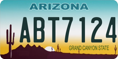 AZ license plate ABT7124