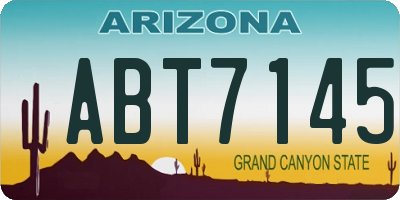 AZ license plate ABT7145