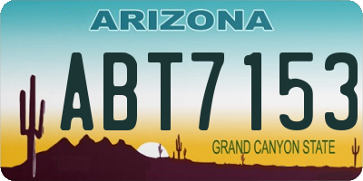 AZ license plate ABT7153