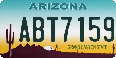 AZ license plate ABT7159
