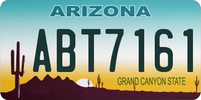 AZ license plate ABT7161