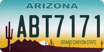 AZ license plate ABT7171