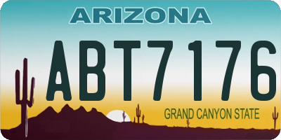 AZ license plate ABT7176
