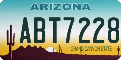 AZ license plate ABT7228