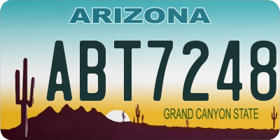 AZ license plate ABT7248