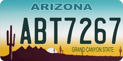 AZ license plate ABT7267
