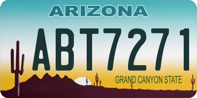 AZ license plate ABT7271