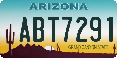 AZ license plate ABT7291