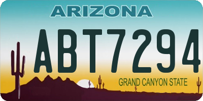 AZ license plate ABT7294