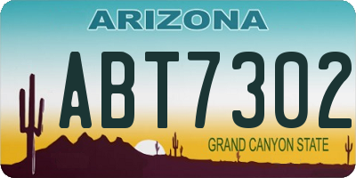 AZ license plate ABT7302