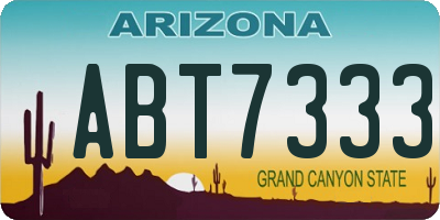 AZ license plate ABT7333