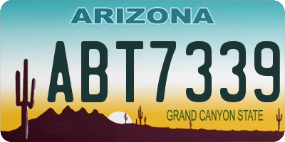AZ license plate ABT7339
