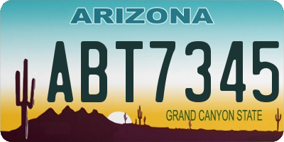 AZ license plate ABT7345