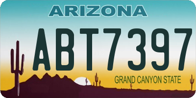 AZ license plate ABT7397