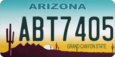AZ license plate ABT7405