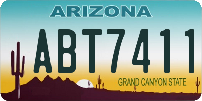 AZ license plate ABT7411