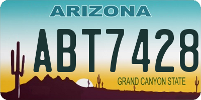 AZ license plate ABT7428