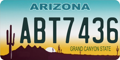 AZ license plate ABT7436