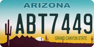 AZ license plate ABT7449
