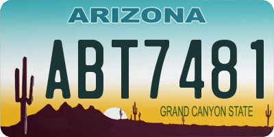 AZ license plate ABT7481