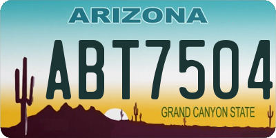 AZ license plate ABT7504